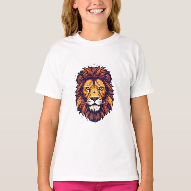 lion sticker  T-Shirt (Front)