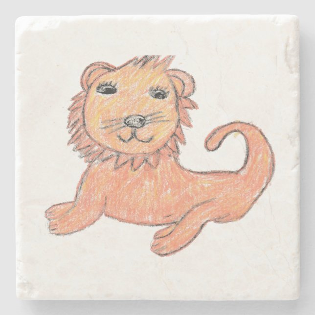 Lion Stone Coaster (Front)