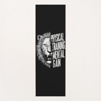 Lion Strength Motivation Fitness Design Yoga Mat