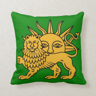 Lion & Sun Throw Pillow