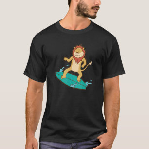 Lion surfing Lion Mane Africa T-Shirt