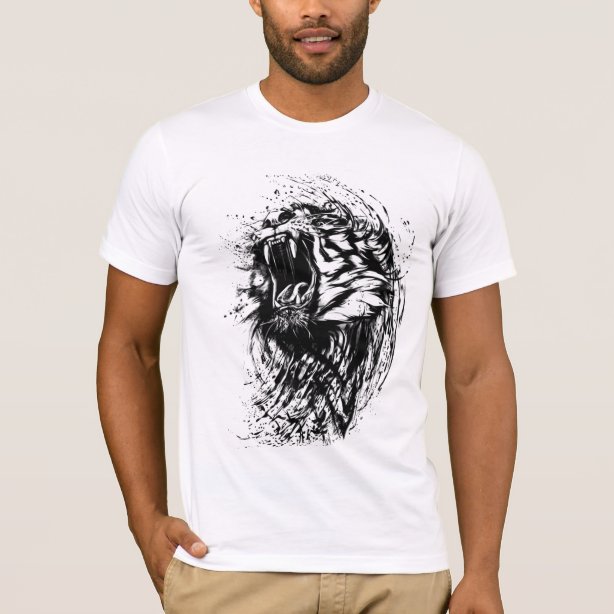 Black White Lion T-Shirts & Shirt Designs | Zazzle.ca