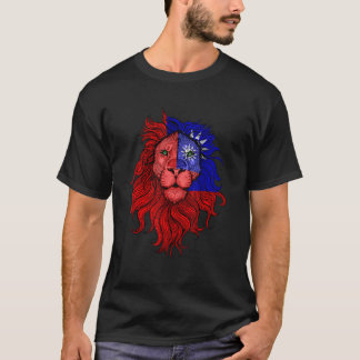 Lion Taiwan ,taiwanese Flag T-Shirt