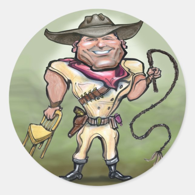 Lion Tamer Classic Round Sticker (Front)