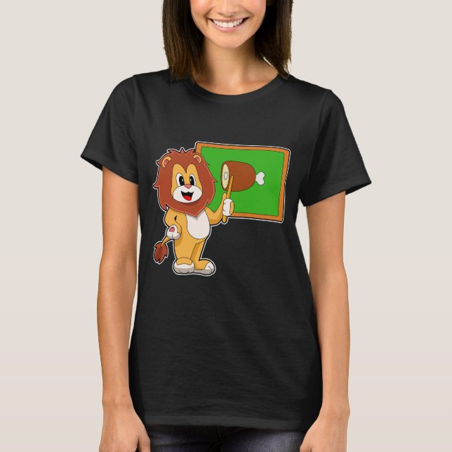 Lion Teacher Pointer Meat T-Shirt (Front)