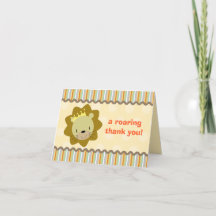 Lion Thank You Card