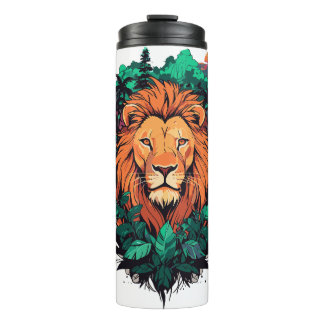 Lion the jungle thermal tumbler
