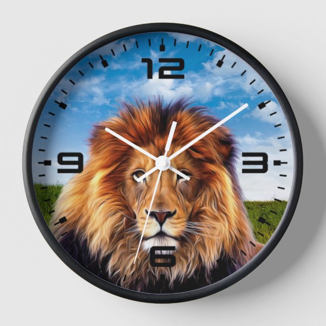 Lion The King of Forest Clock (Front)