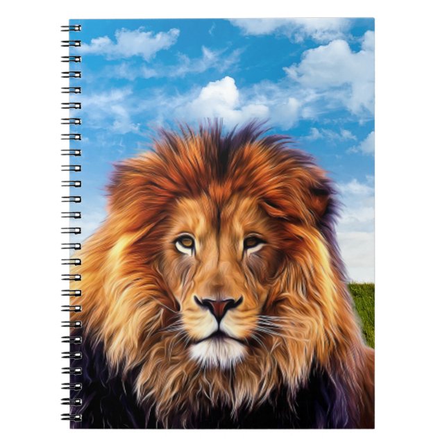 Lion The King of Forest Notebook (Front)