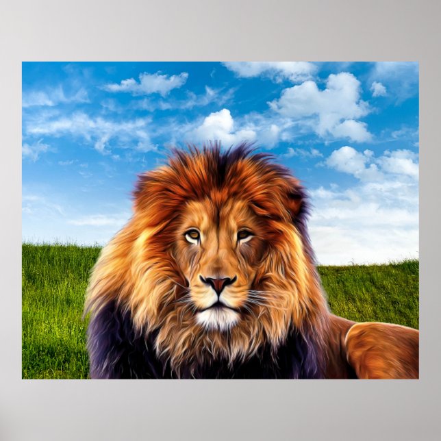 Lion The King of Forest Poster (Front)