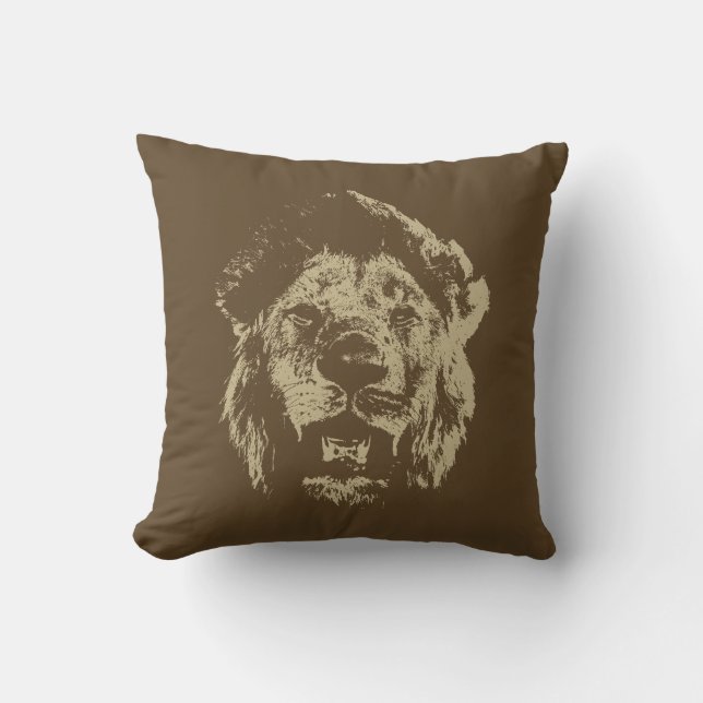 Lion Throw Pillow (Front)
