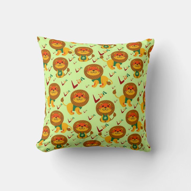 Lion Throw Pillow (Front)