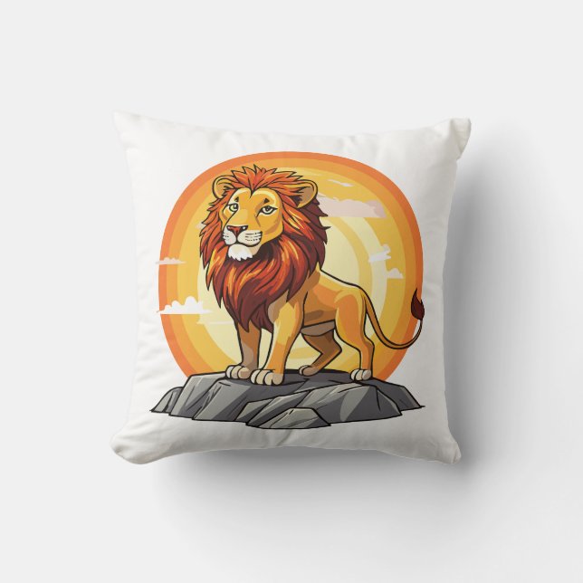 Lion Throw Pillow (Front)