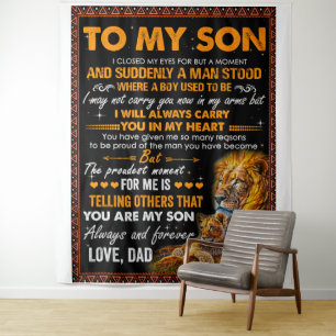 Lion To My Son I Closed My Eyes For A Moment-Dad Tapestry