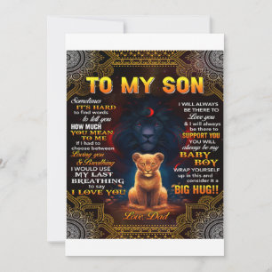 Lion To My Son Sometimes It's Hard Dad Invitation