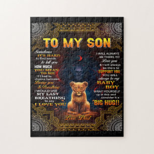 Lion To My Son Sometimes It's Hard Dad   Jigsaw Puzzle