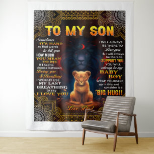 Lion To My Son Sometimes It's Hard Dad Tapestry