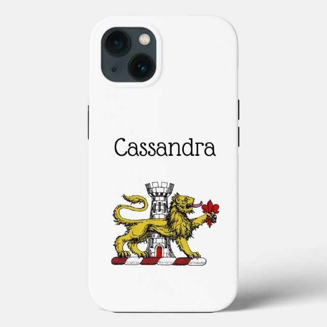 Lion Tower Fleur de Lis Crest Emblem C Case-Mate iPhone Case (Back)