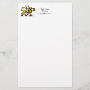 Lion Tower Fleur de Lis Crest Emblem C Stationery