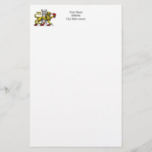 Lion Tower Fleur de Lis Crest Emblem C Stationery