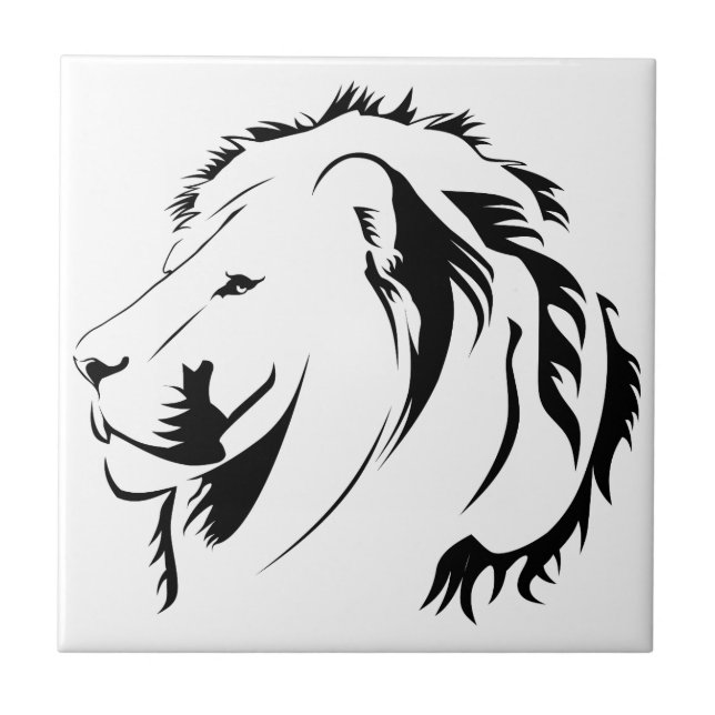 Lion Tribal 001 Tile (Front)
