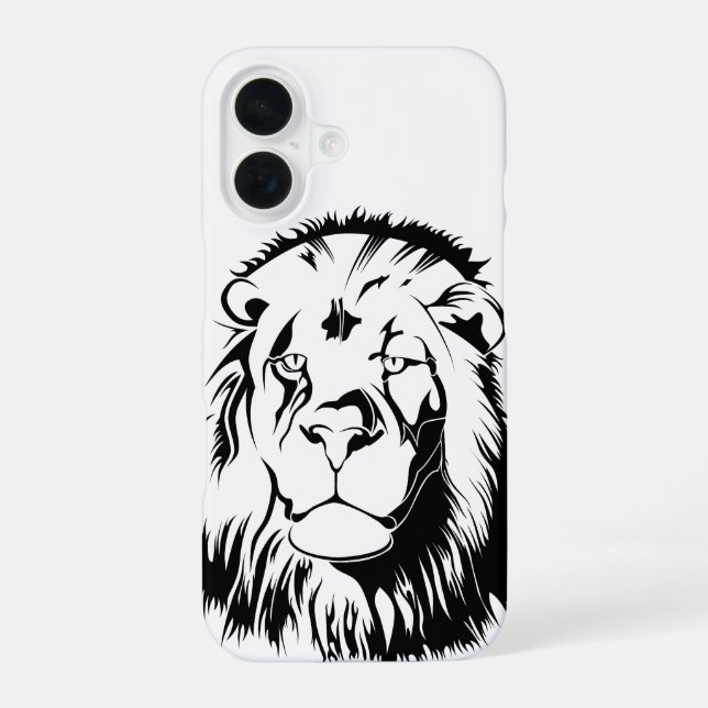 Lion Tribal 002 iPhone 16 Case (Back)