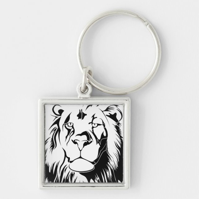 Lion Tribal 002 Keychain (Front)
