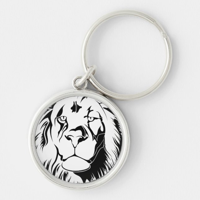 Lion Tribal 002 Keychain (Front)