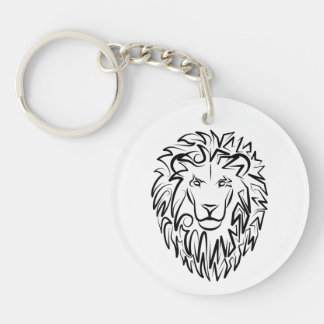 Lion tribal noir et blanc
