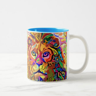 Lion Two-Tone Coffee Mug
