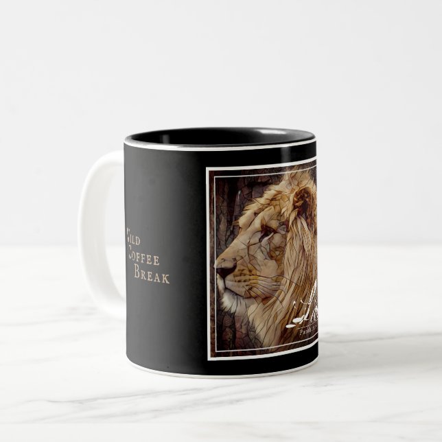Lion [Two-tone Mug] Two-Tone Coffee Mug (Front Left)