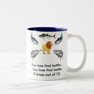 Lion vs Tuna Two-Tone Coffee Mug