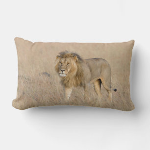 Lion walking lumbar pillow