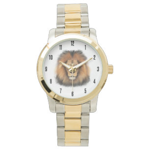 lion watercolor Leo king safari animal jungle cat  Watch