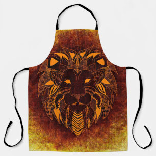Lion wild animal abstract apron