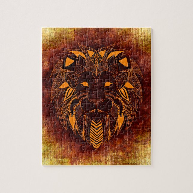 Lion wild animal abstract jigsaw puzzle (Vertical)