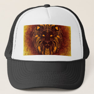 Lion wild animal abstract trucker hat