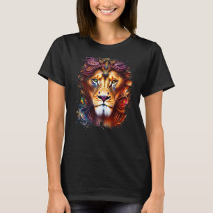 Lion Wild Cat Colourful Animal King Jungle T-Shirt
