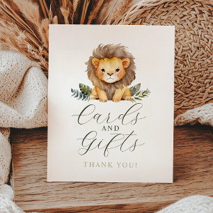 Lion Wild One Birthday Cards and gifts Sign