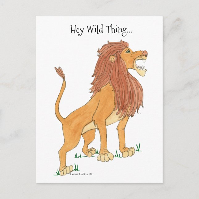 Lion Wild Thing Post Card (Front)