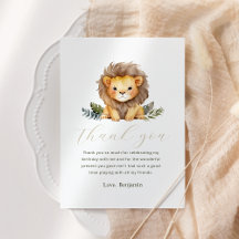 Lion Wild Un Carte de remerciements d'anniversaire