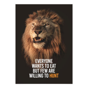 Lion Willing To Success Photo Print
