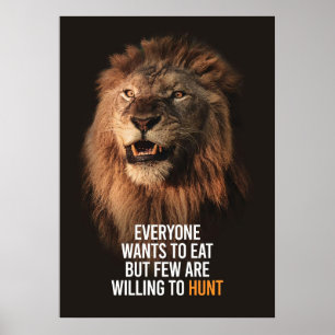 Lion Willing To Success Poster