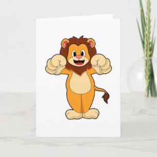 Lion with big Claws Card
