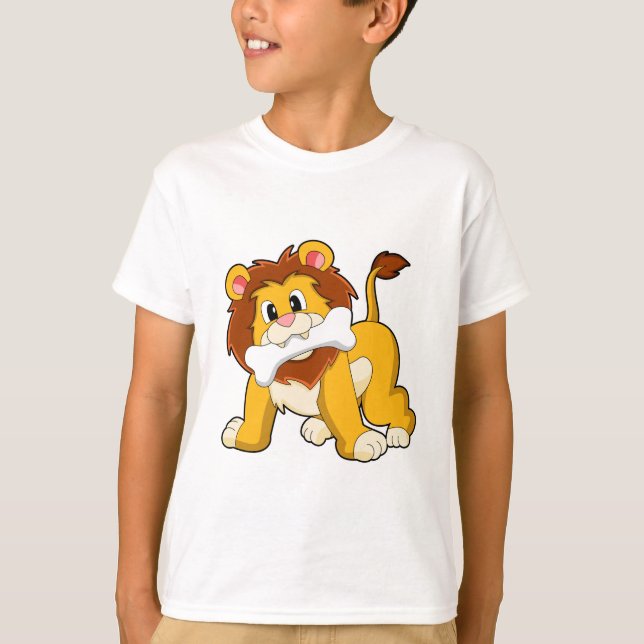 Lion with Bone T-Shirt (Front)