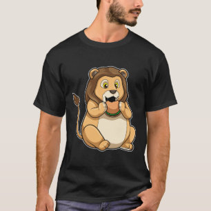 Lion with Burger T-Shirt