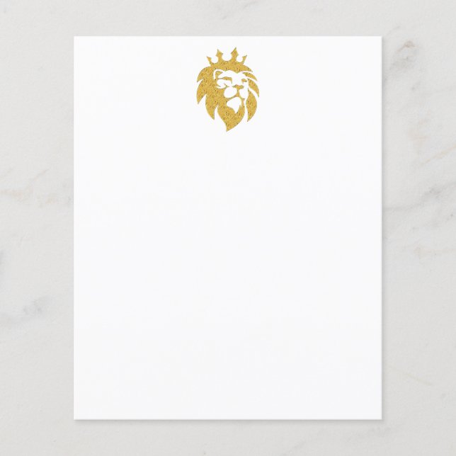 Lion With Crown - Gold Style 1 (Front)