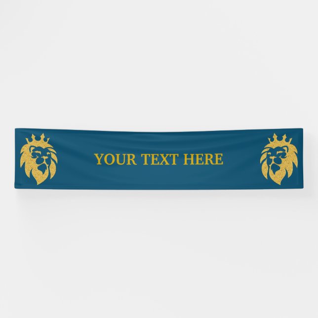 Lion With Crown - Gold Style 1 Banner (Horizontal)
