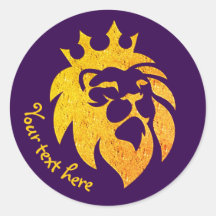Lion With Crown - Gold Style 1