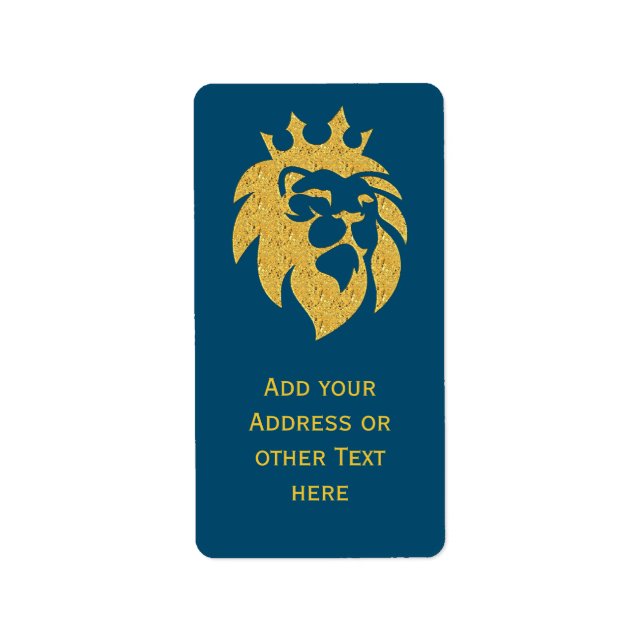 Lion With Crown - Gold Style 1 Label (Front)